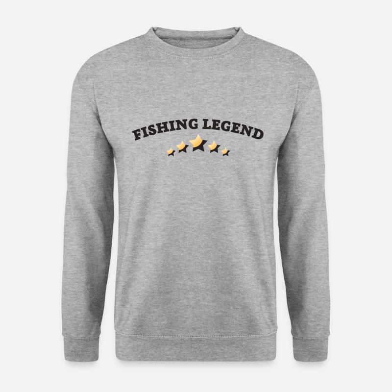 fishing legend - Unisex Pullover - Weißgrau meliert