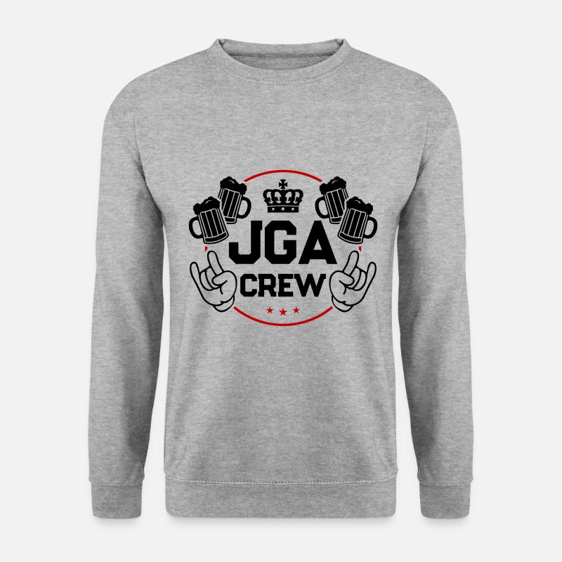 Jga Crew Junggesellenabschied Spruch - Unisex Pullover - Weißgrau meliert