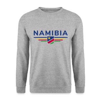Namibia T-Shirt for Fans and Travelers - Unisex Sweatshirt - salt & pepper - Front - Alina (178cm) & Michal (187cm)