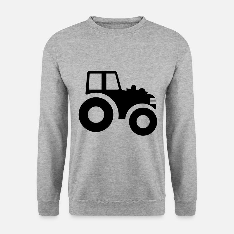 Traktor Symbol - Unisex Pullover - Weißgrau meliert