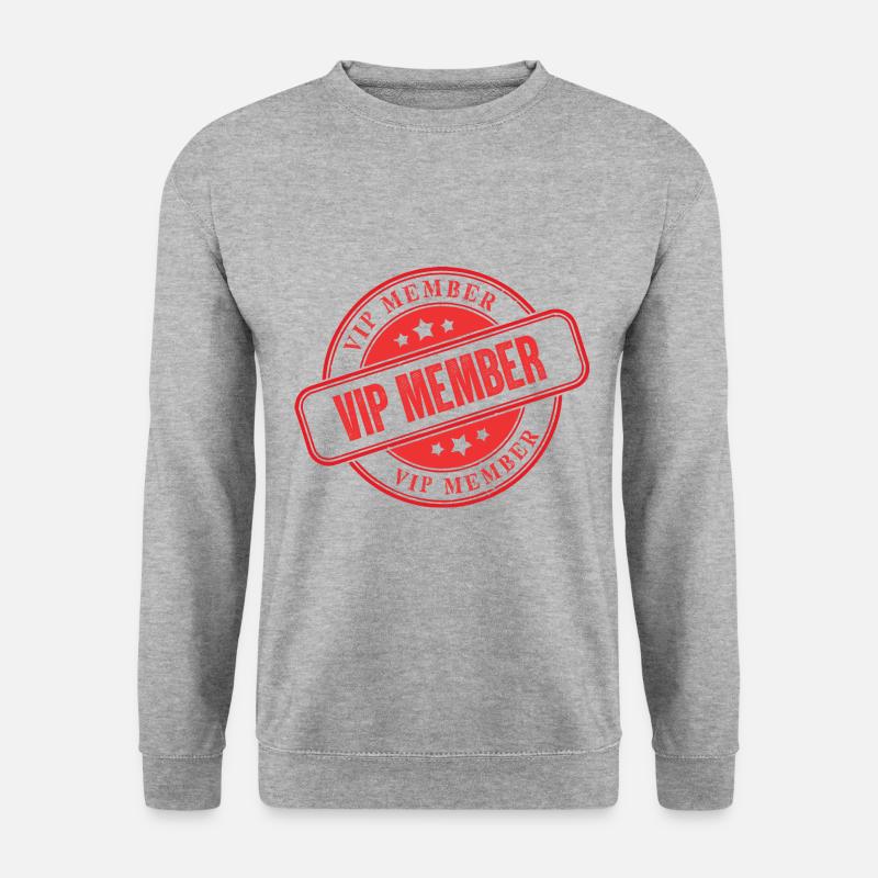 Vip Member Stempel - Unisex Pullover - Weißgrau meliert