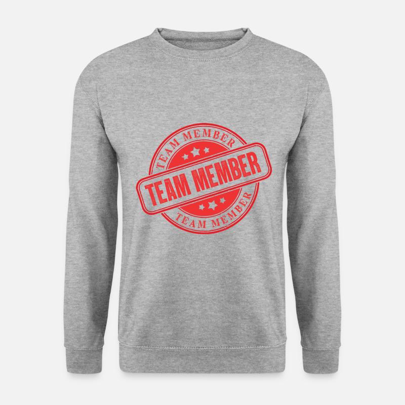 Team Stempel - Unisex Pullover - Weißgrau meliert
