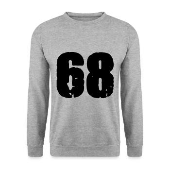 Maillot à 68 numéros - Sweat-shirt Unisexe - gris chiné - Devant - Alina (178cm) & Michal (187cm)