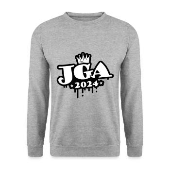 Bachelor party 2024 bachelor party - Unisex Sweatshirt - salt & pepper - Front - Alina (178cm) & Michal (187cm)