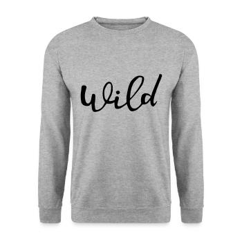 sauvage - Sweat-shirt Unisexe - gris chiné - Devant - Alina (178cm) & Michal (187cm)