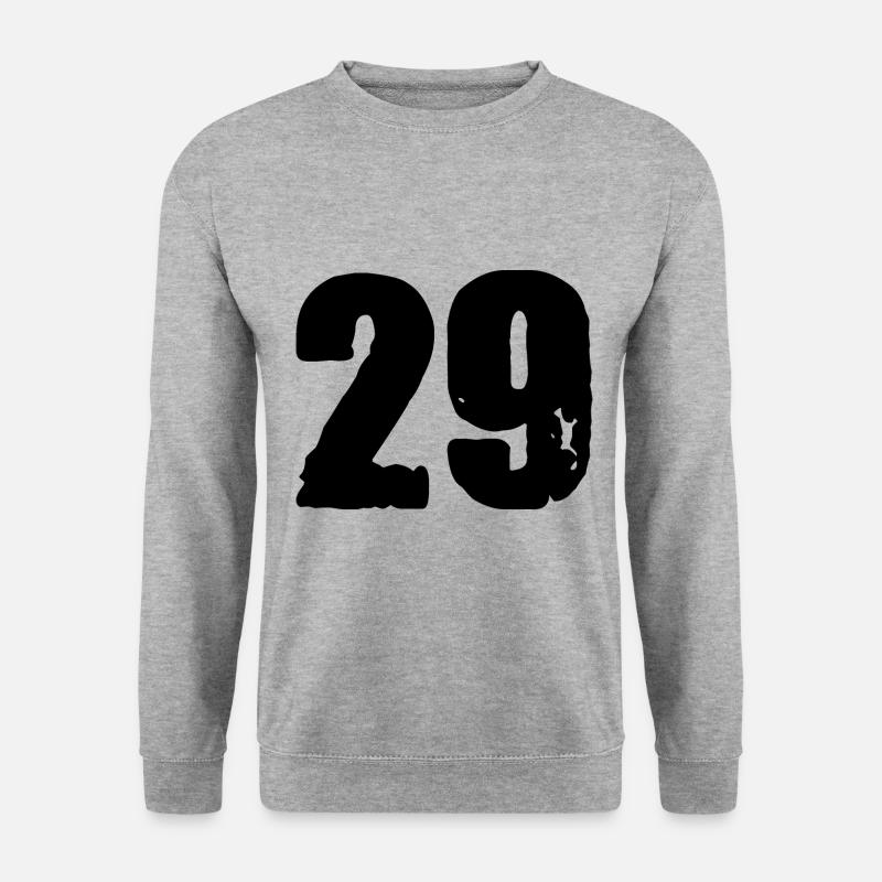 29 Zahl Trikot - Unisex Pullover - Weißgrau meliert