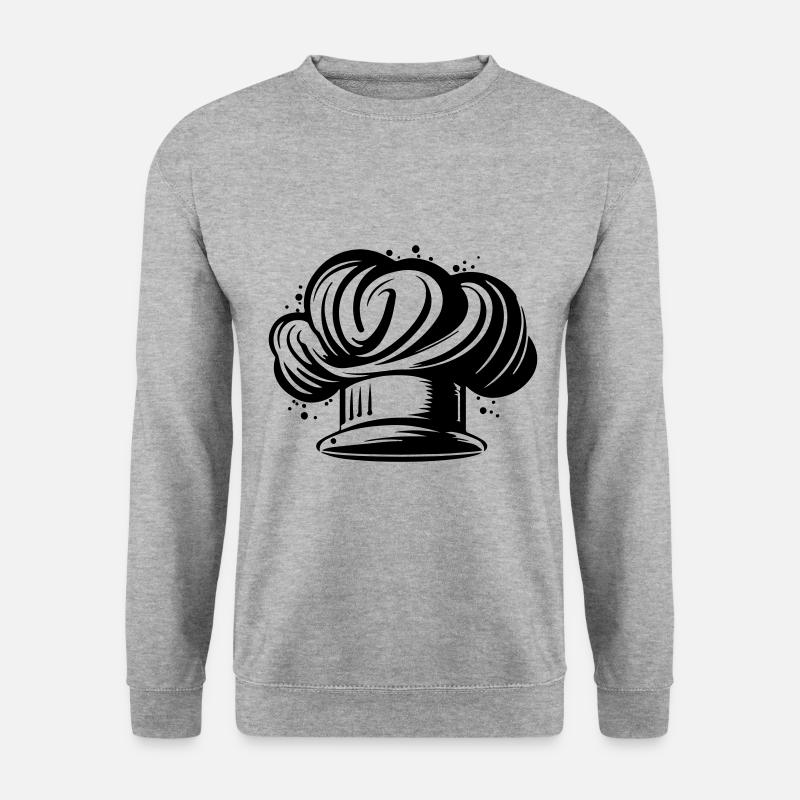 Chef's Hat Silhouette Cooking Chef - Unisex Sweatshirt - salt & pepper