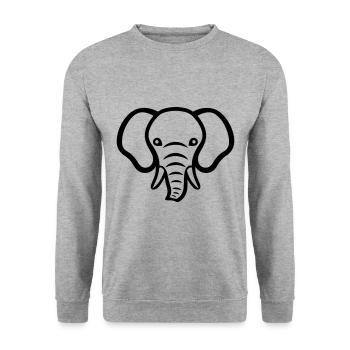 Bien-être animal des éléphants - Sweat-shirt Unisexe - gris chiné - Devant - Alina (178cm) & Michal (187cm)