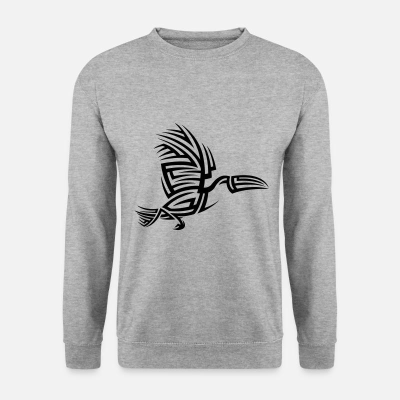 Tukan Tribal Tattoo - Unisex Pullover - Weißgrau meliert
