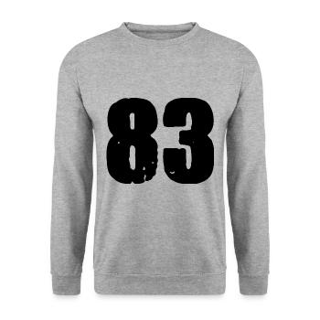 Maillot à 83 numéros - Sweat-shirt Unisexe - gris chiné - Devant - Alina (178cm) & Michal (187cm)