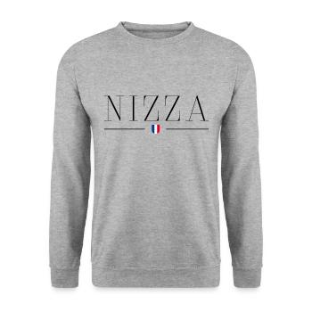Nice Riviera Flair T-Shirt - Unisex Sweatshirt - salt & pepper - Front - Alina (178cm) & Michal (187cm)
