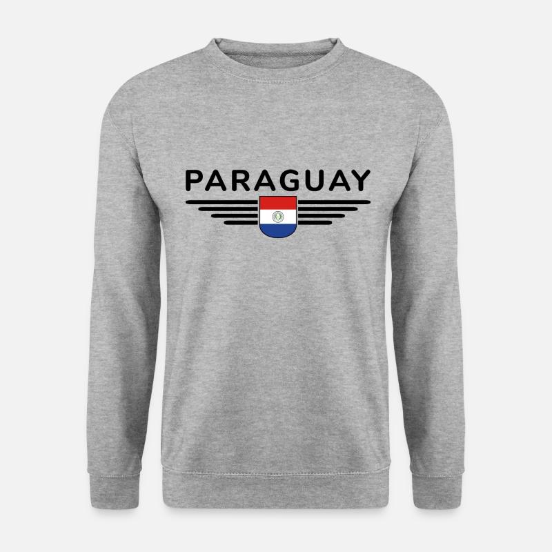 Paraguay Fan T-Shirt - Unisex Pullover - Weißgrau meliert