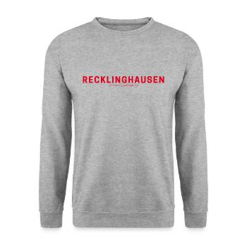T-shirt de fan Recklinghausen – Must-have pour les fans ! - Sweat-shirt Unisexe - gris chiné - Devant - Alina (178cm) & Michal (187cm)