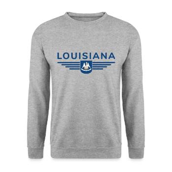 T-shirt de fan de Louisiane – Parfait pour les fans ! - Sweat-shirt Unisexe - gris chiné - Devant - Alina (178cm) & Michal (187cm)