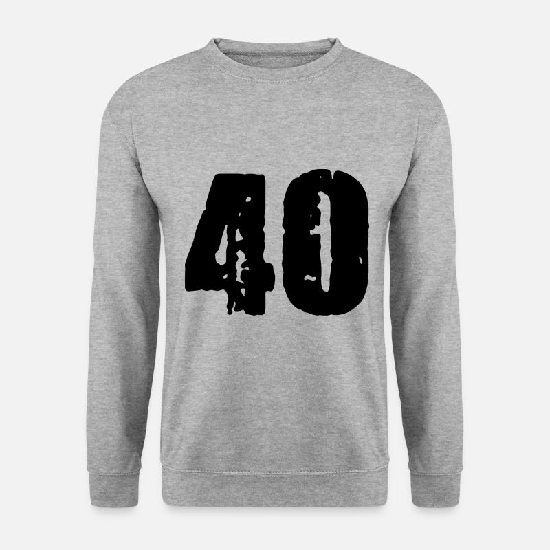 40 Zahl Trikot - Unisex Pullover - Weißgrau meliert
