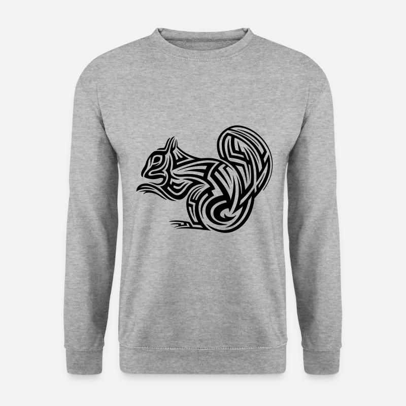 Eichhörnchen Tribal Tattoo - Unisex Pullover - Weißgrau meliert