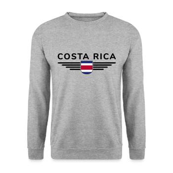 Costa Rica T-Shirt – Pura Vida Style - Unisex Sweatshirt - salt & pepper - Front - Alina (178cm) & Michal (187cm)
