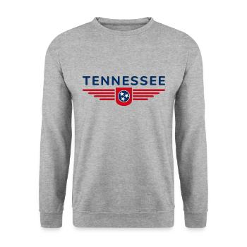 Tennessee Fan T-Shirt – Music & Love of Home - Unisex Sweatshirt - salt & pepper - Front - Alina (178cm) & Michal (187cm)