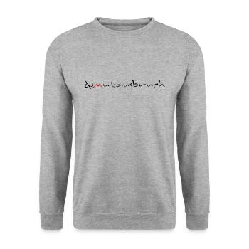 Mutausbruch - Unisex Pullover - Weißgrau meliert - Vorne - Alina (178cm) & Michal (187cm)