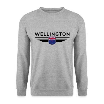 T-shirt Wellington pour les fans néo-zélandais - Sweat-shirt Unisexe - gris chiné - Devant - Alina (178cm) & Michal (187cm)