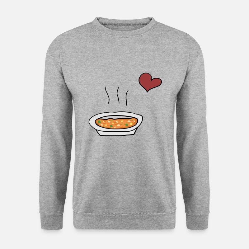 Essen Suppe - Unisex Pullover - Weißgrau meliert