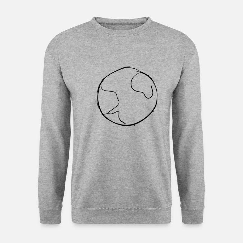 Planet Menschheit - Unisex Pullover - Weißgrau meliert