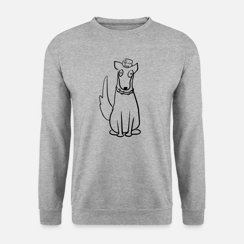 hund wachhund - Unisex Pullover - Weißgrau meliert