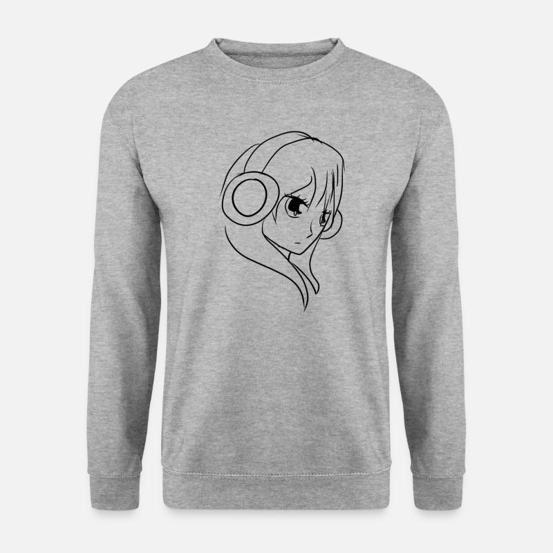 manga anime - Unisex Pullover - Weißgrau meliert