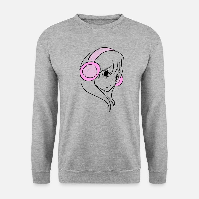 manga sound - Unisex Pullover - Weißgrau meliert