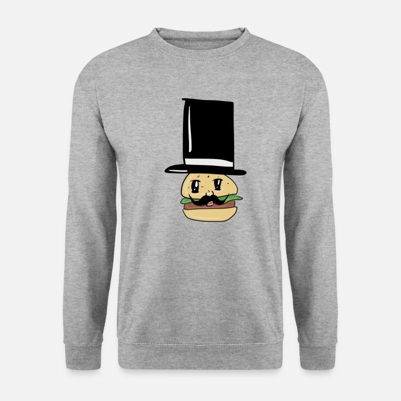 Burger Bürger - Unisex Pullover - Weißgrau meliert