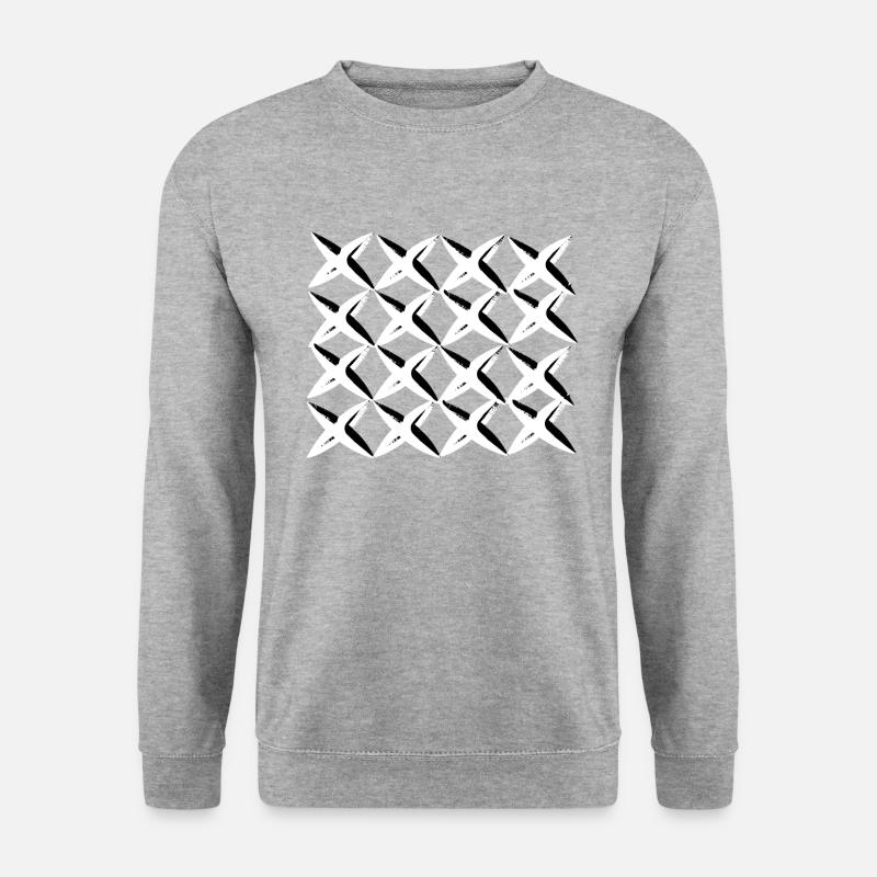 net cross pattern - Unisex Sweatshirt - salt & pepper