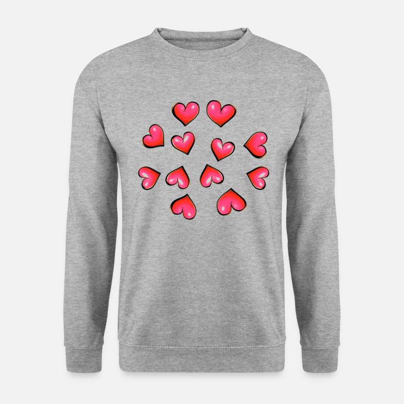 hearts pattern pink heart pink - Unisex Sweatshirt - salt & pepper