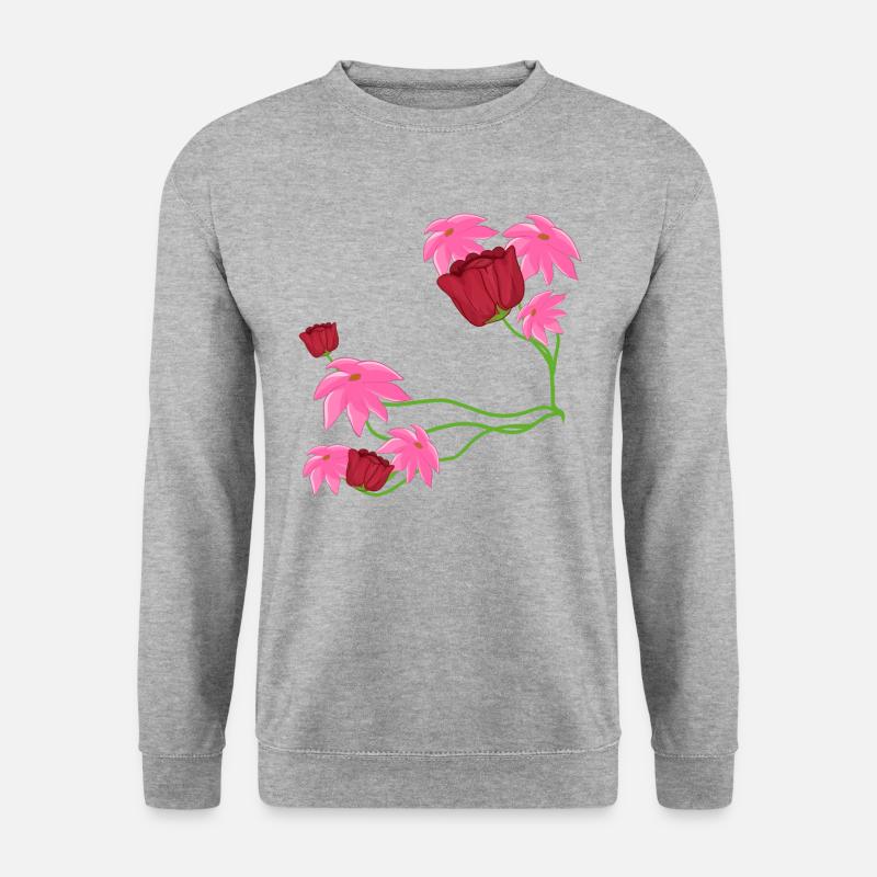 Pattern flowers pink plants - Unisex Sweatshirt - salt & pepper