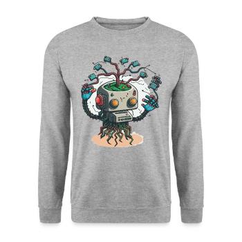 Machine Learning - Unisex Sweatshirt - salt & pepper - Front - Alina (178cm) & Michal (187cm)