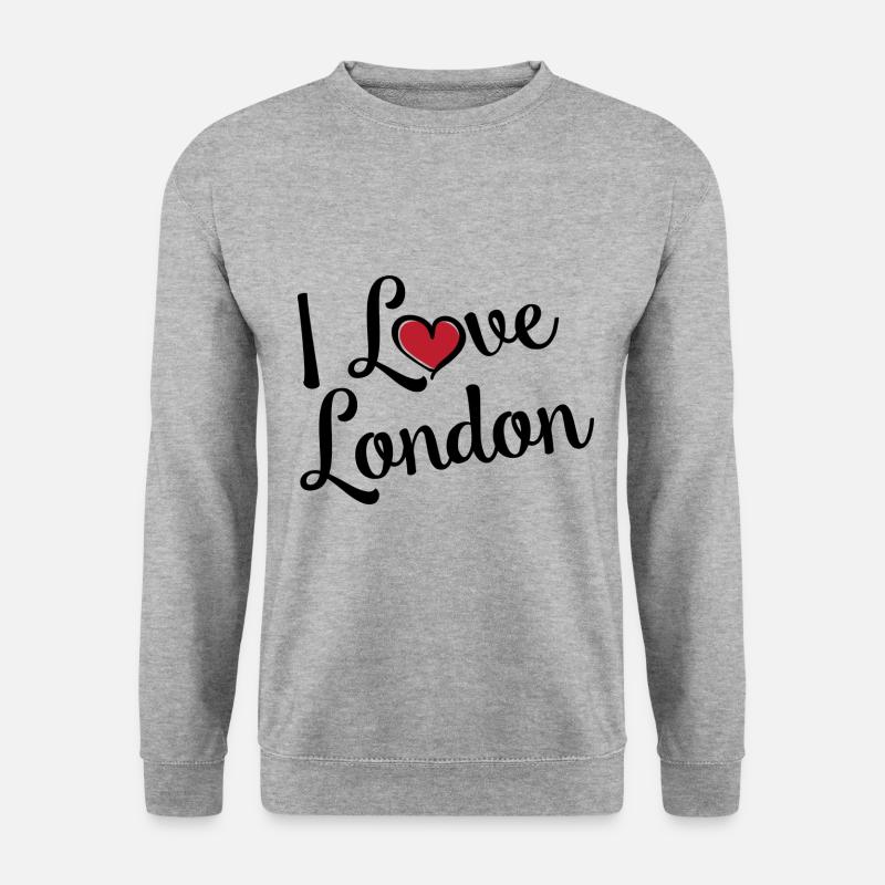 I Love London - Unisex Pullover - Weißgrau meliert
