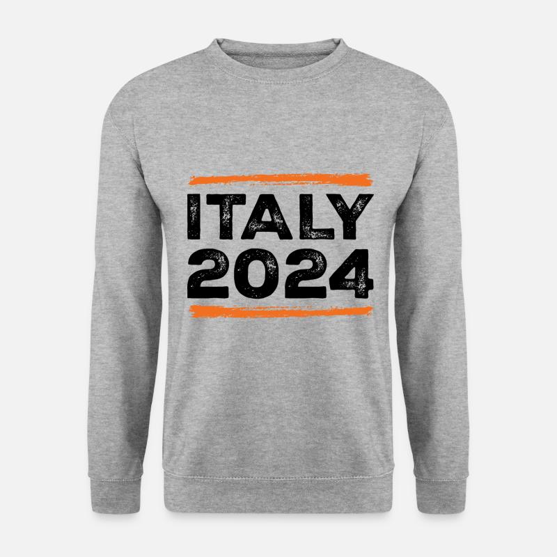 Italien 2024 Spruch - Unisex Pullover - Weißgrau meliert