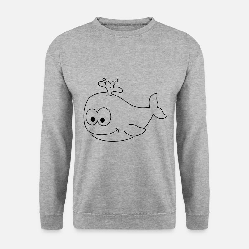 Whales Comic Animal - Unisex Sweatshirt - salt & pepper
