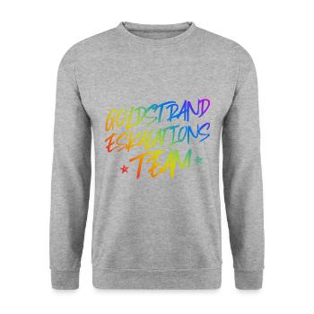 Goldstrand Eskalation - Unisex Pullover - Weißgrau meliert - Vorne - Alina (178cm) & Michal (187cm)