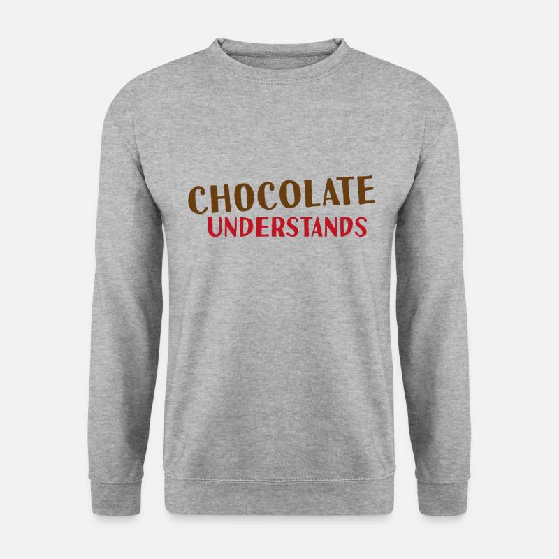 Le chocolat comprend - Sweat-shirt Unisexe - gris chiné