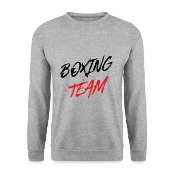 Boxing Team - Unisex Sweatshirt - salt & pepper - Front - Alina (178cm) & Michal (187cm)