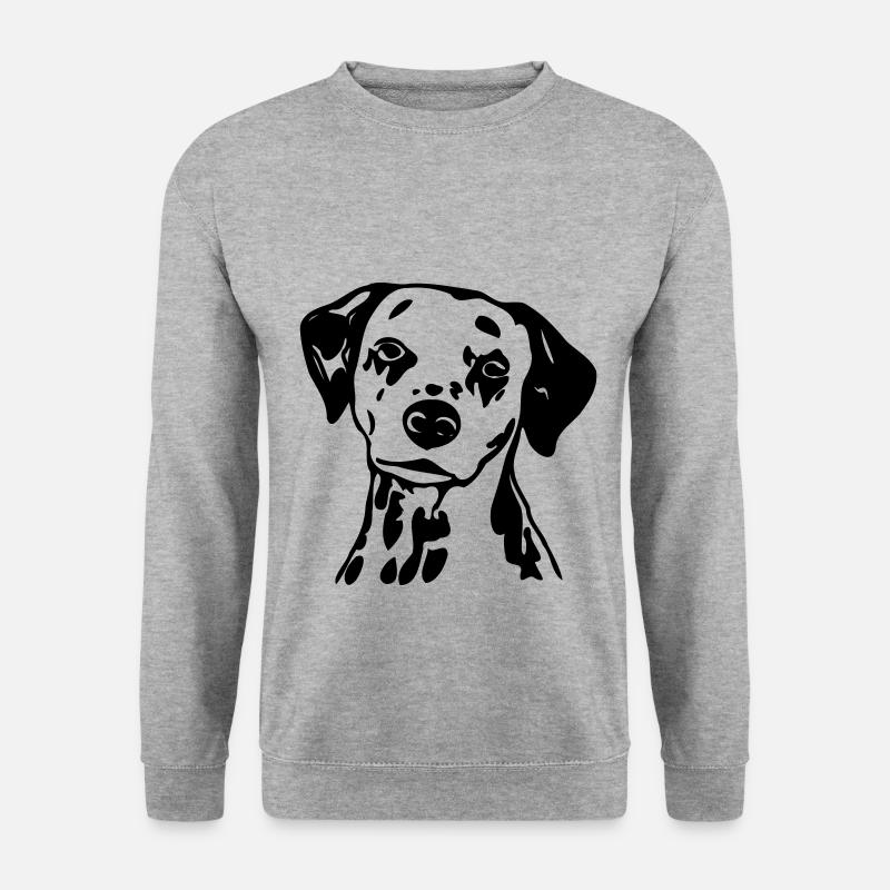 dalmatiner_hund - Unisex Pullover - Weißgrau meliert