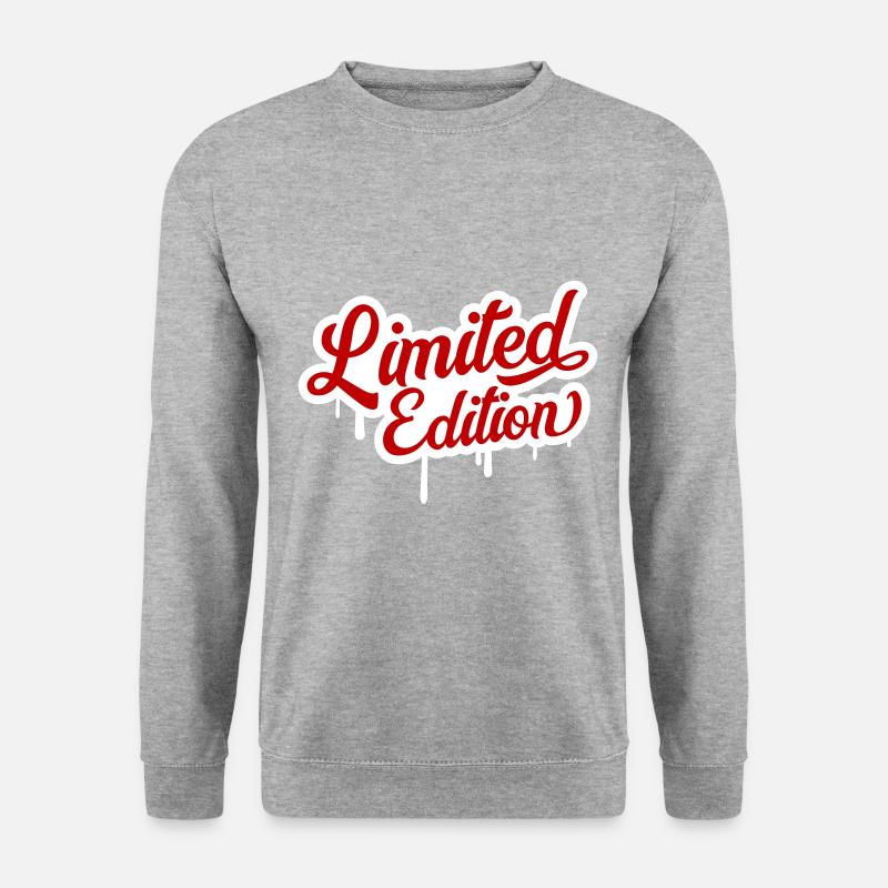 Limited Edition - Unisex Pullover - Weißgrau meliert