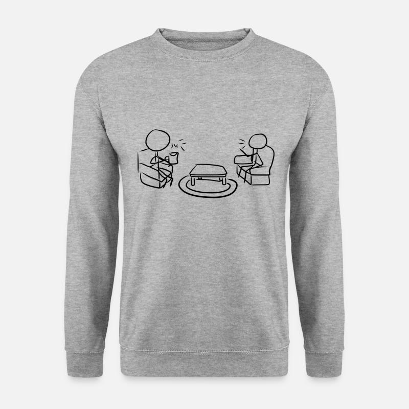 sprechen Diskussion - Unisex Pullover - Weißgrau meliert