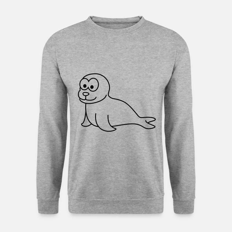 Seal Animal Comic - Unisex Sweatshirt - salt & pepper