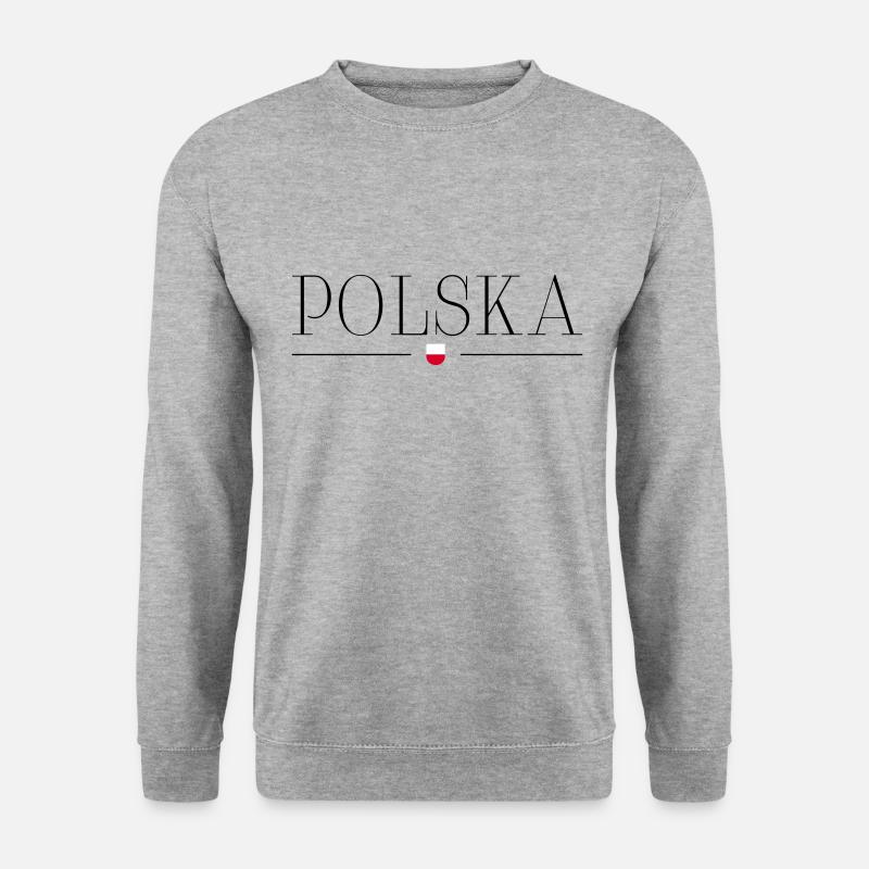 Polen - Unisex Pullover - Weißgrau meliert