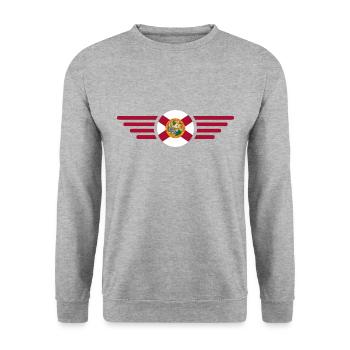 Florida - Unisex Pullover - Weißgrau meliert - Vorne - Alina (178cm) & Michal (187cm)