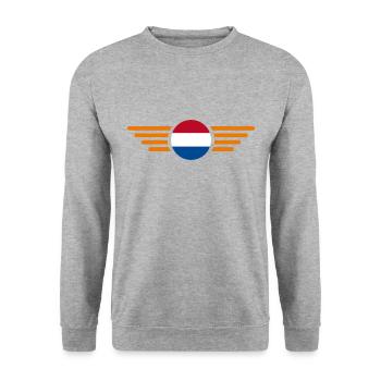 Pays-Bas - Sweat-shirt Unisexe - gris chiné - Devant - Alina (178cm) & Michal (187cm)