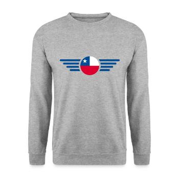 J’aime le Chili - Sweat-shirt Unisexe - gris chiné - Devant - Alina (178cm) & Michal (187cm)