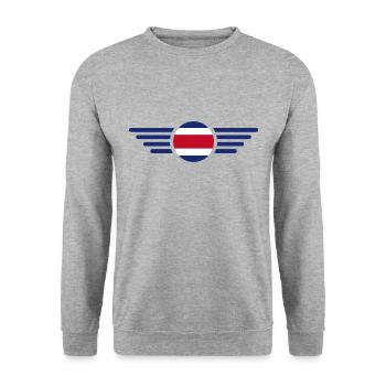 Ich liebe Costa Rica - Unisex Pullover - Weißgrau meliert - Vorne - Alina (178cm) & Michal (187cm)
