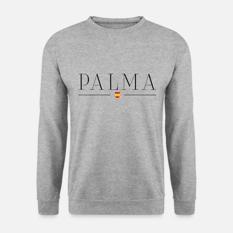 Palma Eleganz T-Shirt - Unisex Pullover - Weißgrau meliert